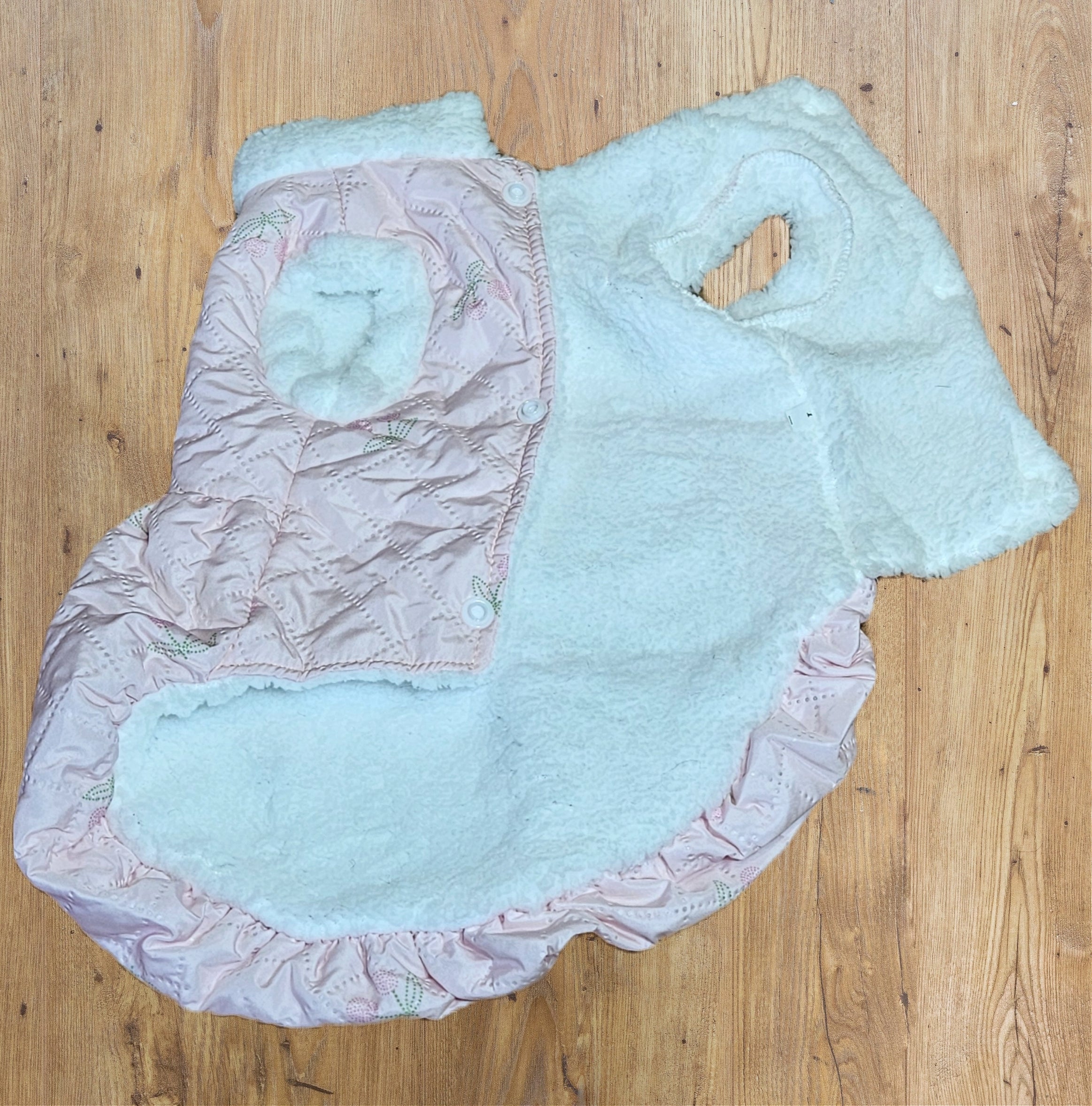 PINK QUILTED COAT WITH PUFFER SKIRT image 1