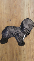 Black raincoat with hood and drawstrings image 0
