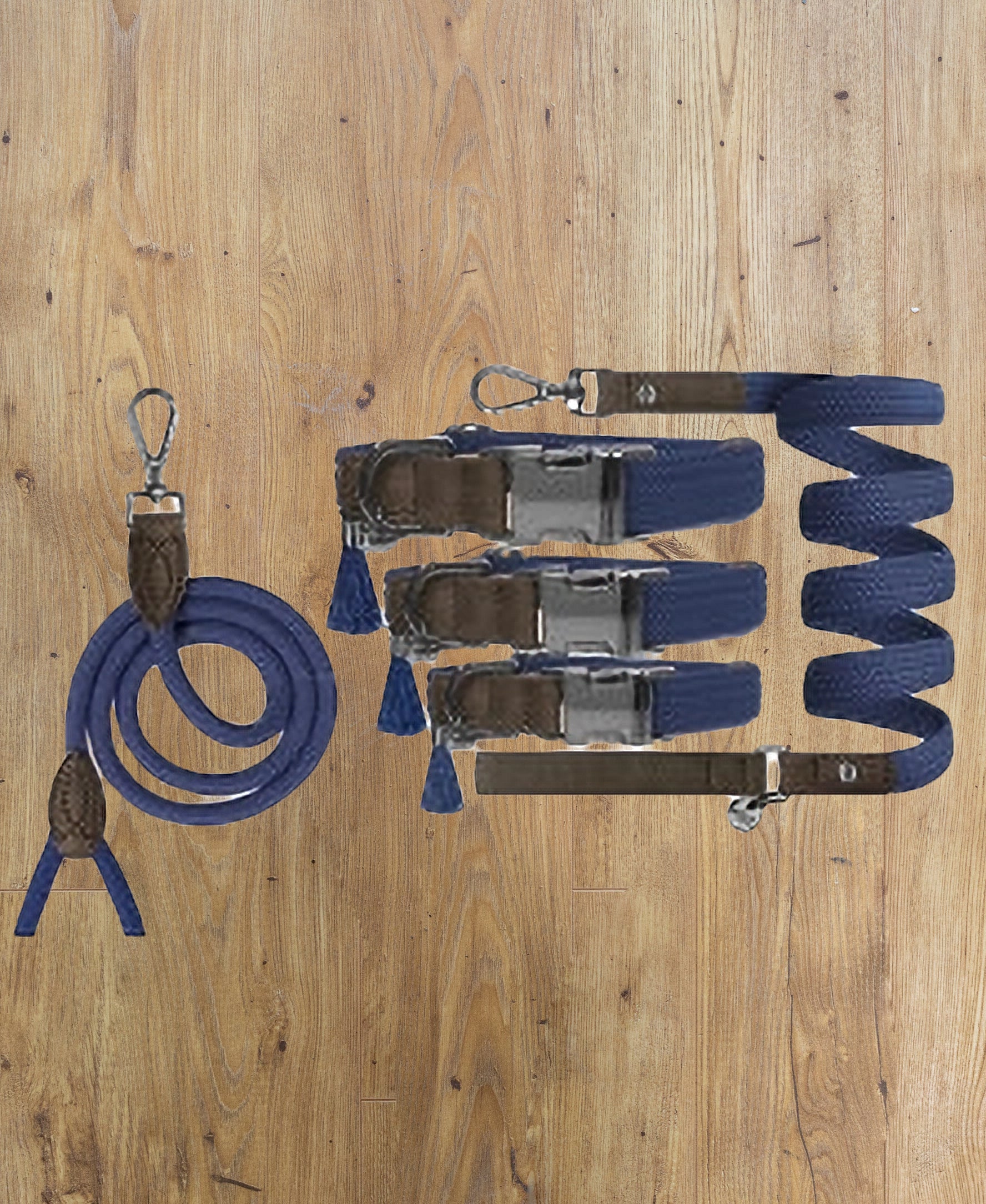 MILK AND PEPPER KAYA COLLAR - 35-53 x 2.5cm BLUE/CAMEL/ROSE image 2