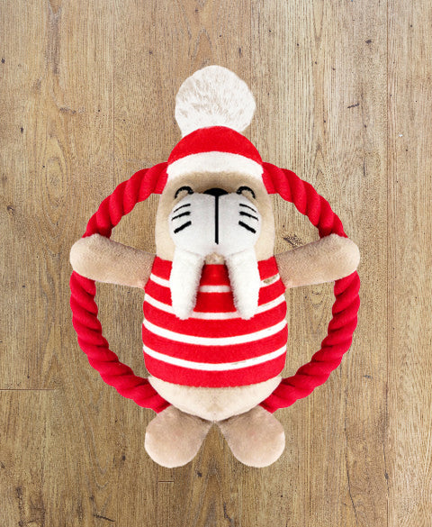 MILK AND PEPPER SOFT PLUSH TOY - HARALD RED WALRUS 17CM image 0