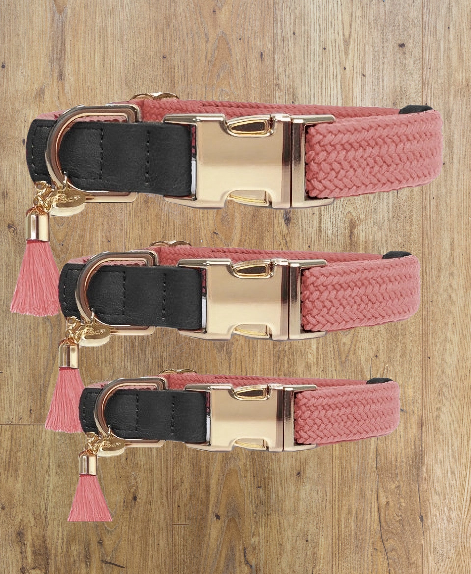 MILK AND PEPPER KAYA COLLAR - 35-53 x 2.5cm BLUE/CAMEL/ROSE image 3