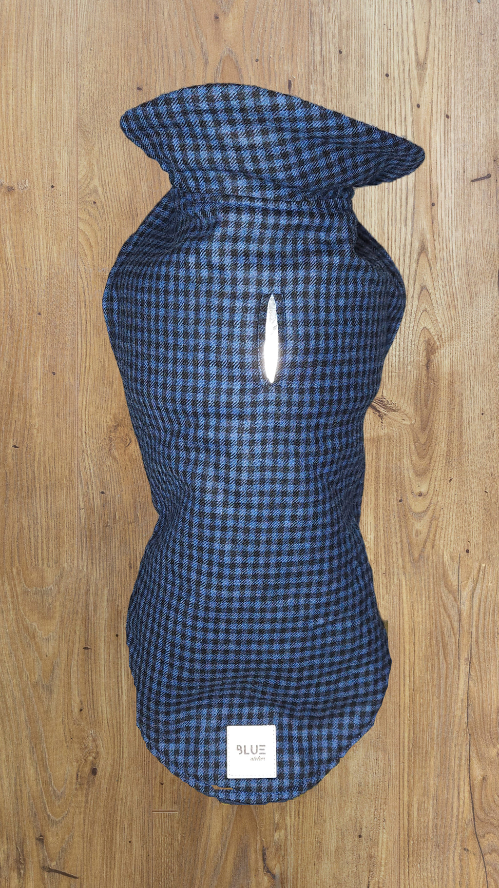 BLUE ATELIER BLACK/BLUE CHECKED COAT image 1