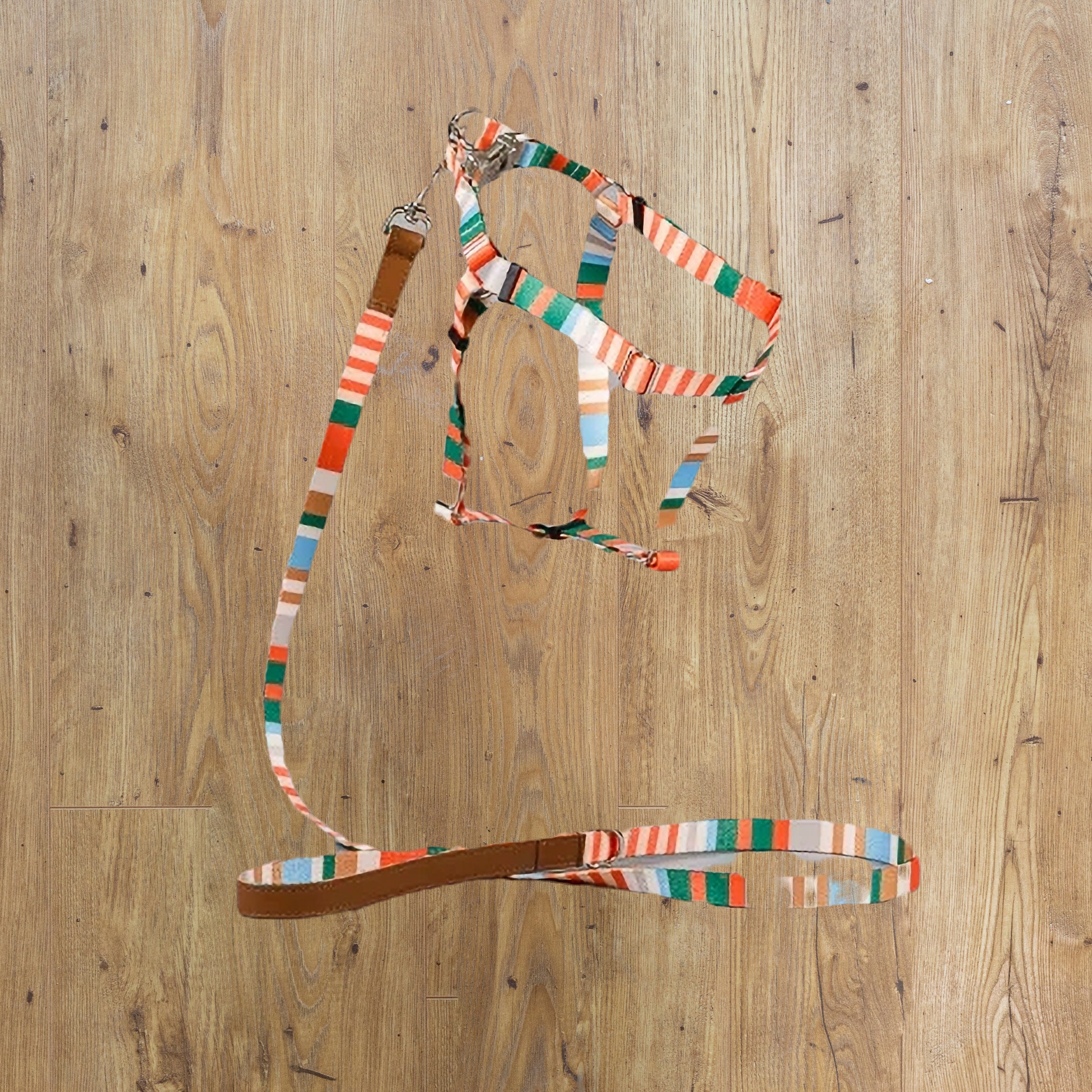 WARE OF THE DOG - ORANGE MULTICOLOURED HARNESS - MEDUIM/LARGE image 0