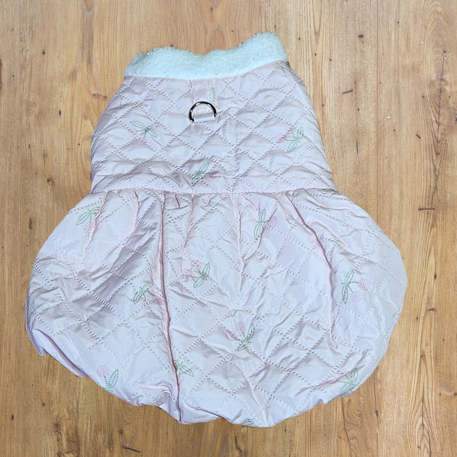PINK QUILTED COAT WITH PUFFER SKIRT image 0
