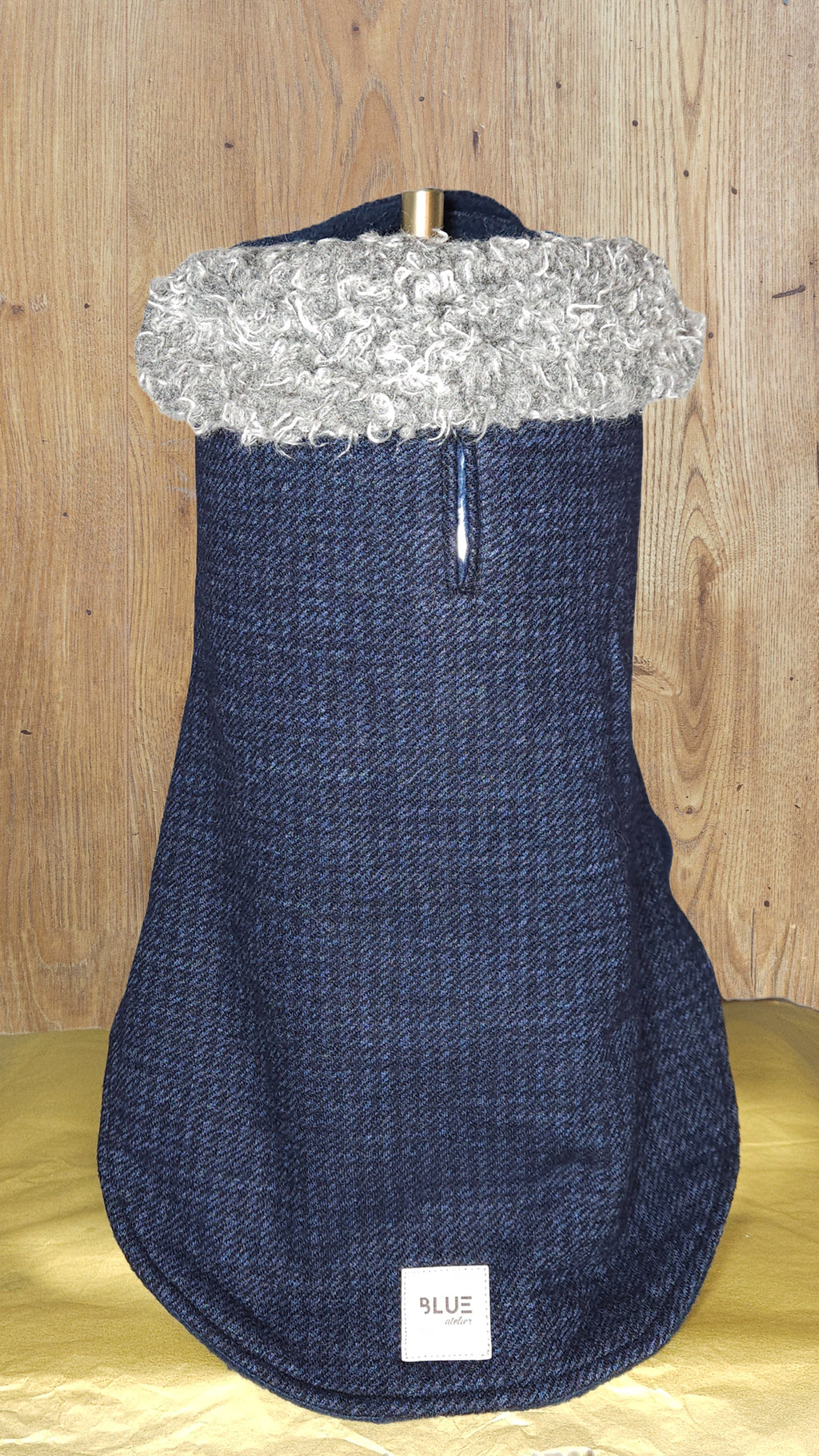 BLUE ATELIER CHECK FLEECED LINED FRENCHIE COAT image 1
