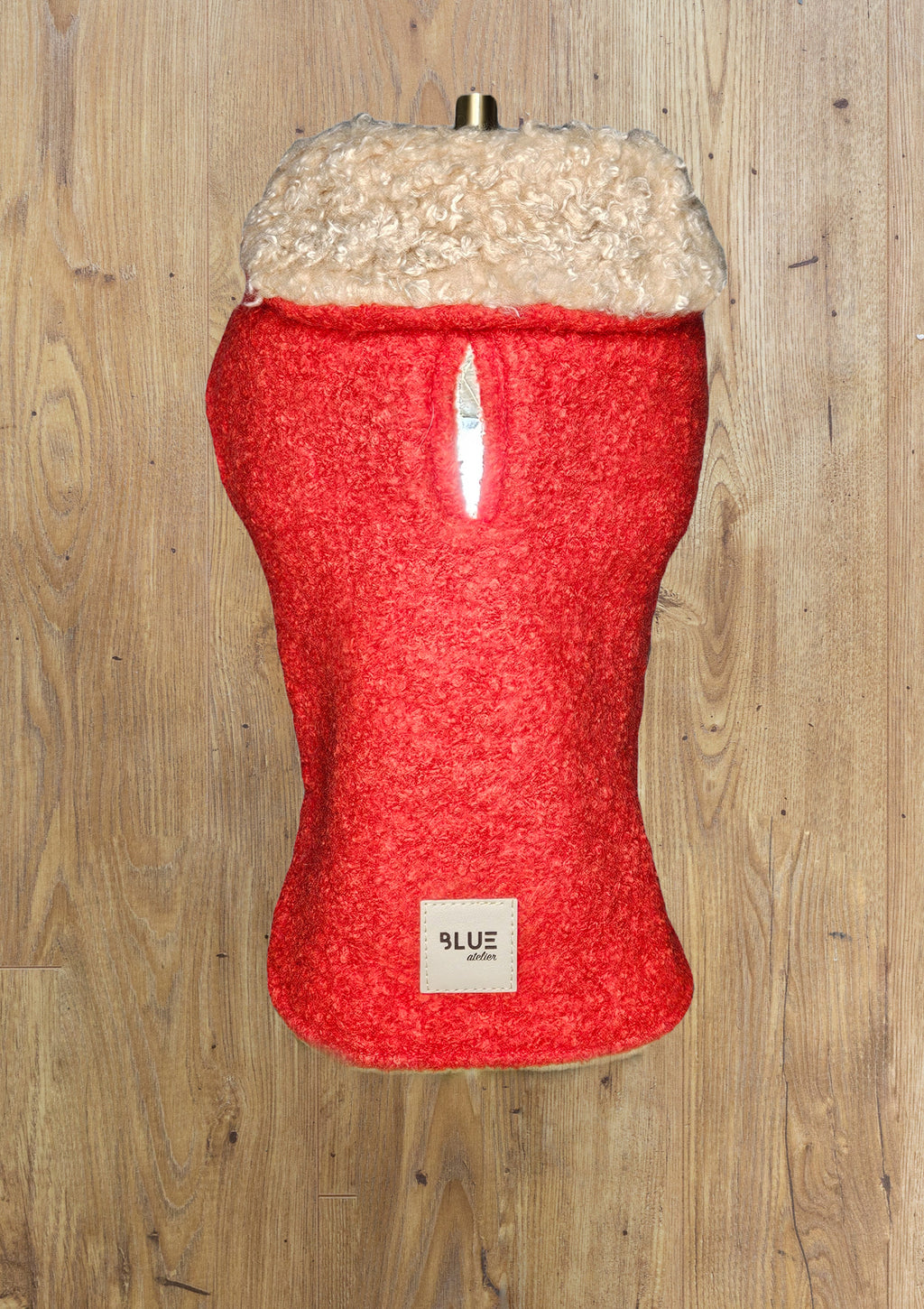 BLUE ATELIER RED WOOL COAT image 0