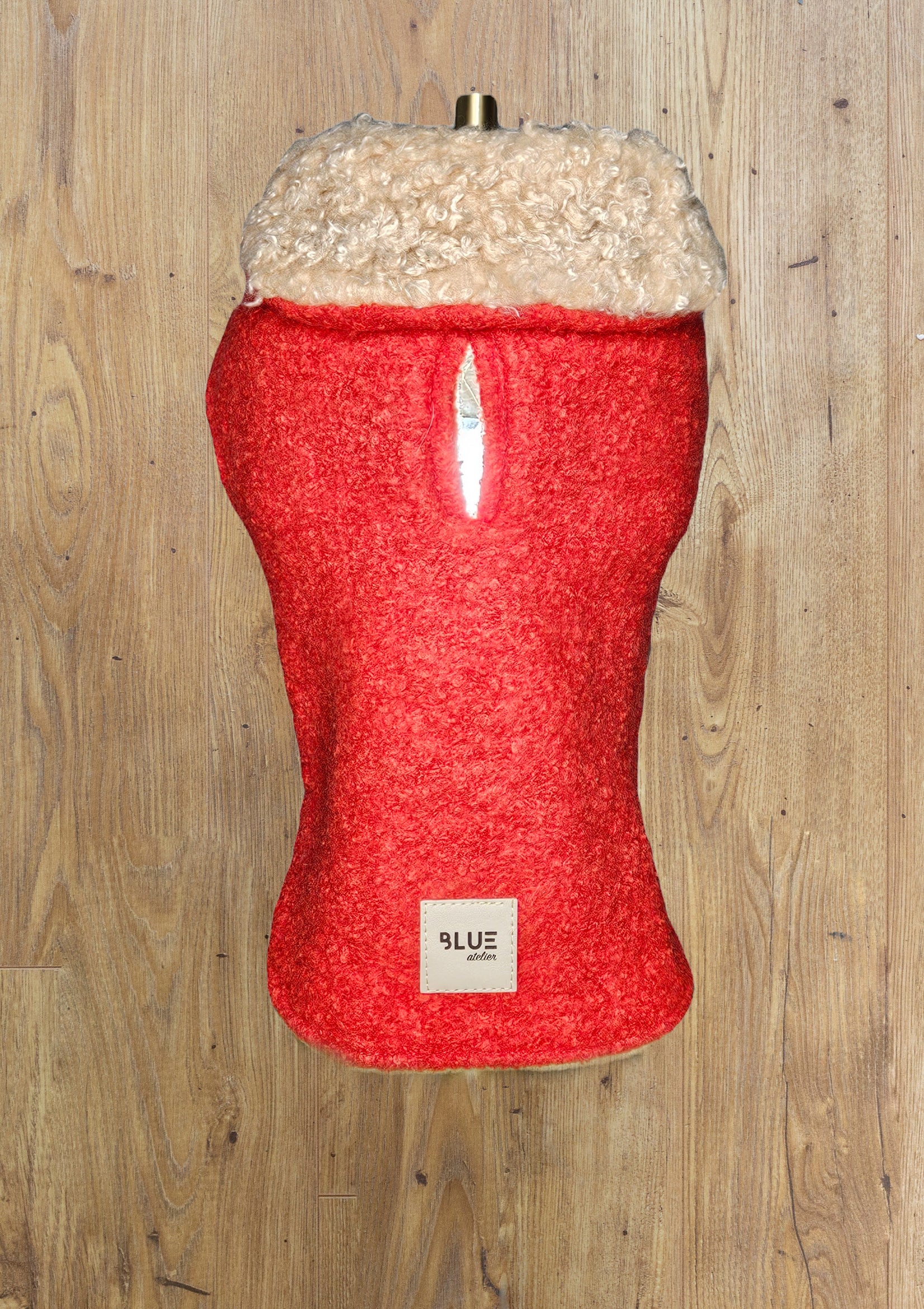 BLUE ATELIER RED WOOL COAT image 0