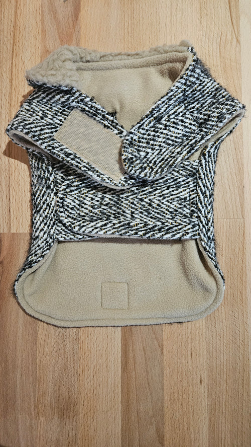 BLUE ATELIER  MULTI  BLACK/WHITE GREY COAT image 1