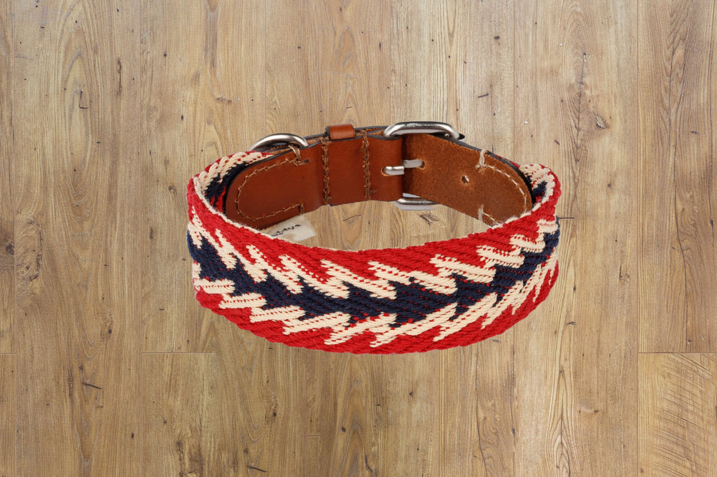 BUDDYS PERUVIAN ARROW RED DOG COLLAR - LARGE/XL image 1