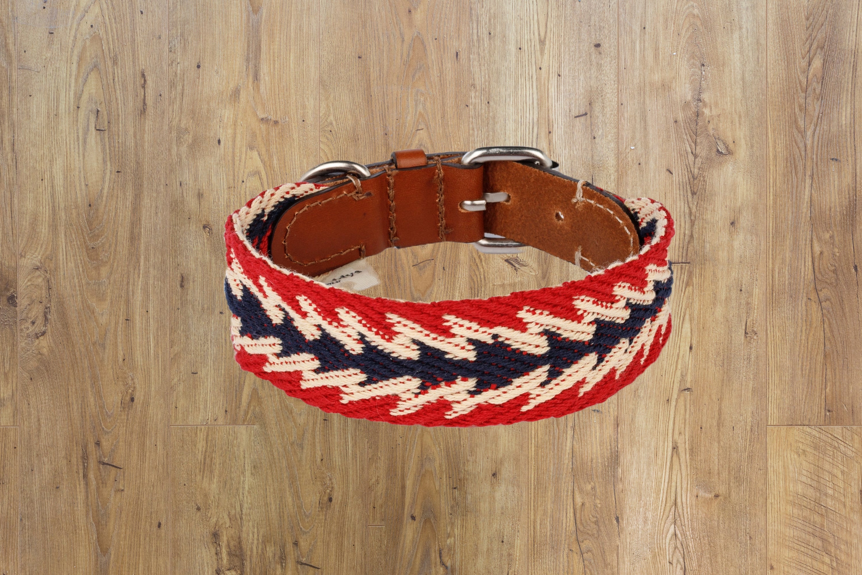 BUDDYS PERUVIAN ARROW RED DOG COLLAR - LARGE/XL image 1