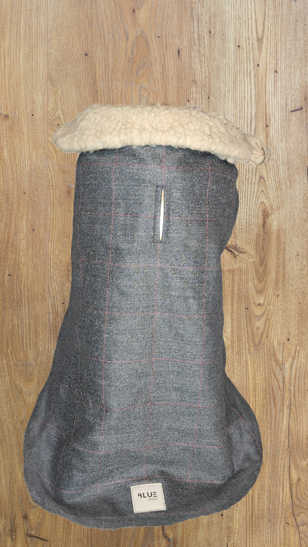 BLUE ATELIER GREY PINK CHECK COAT image 0