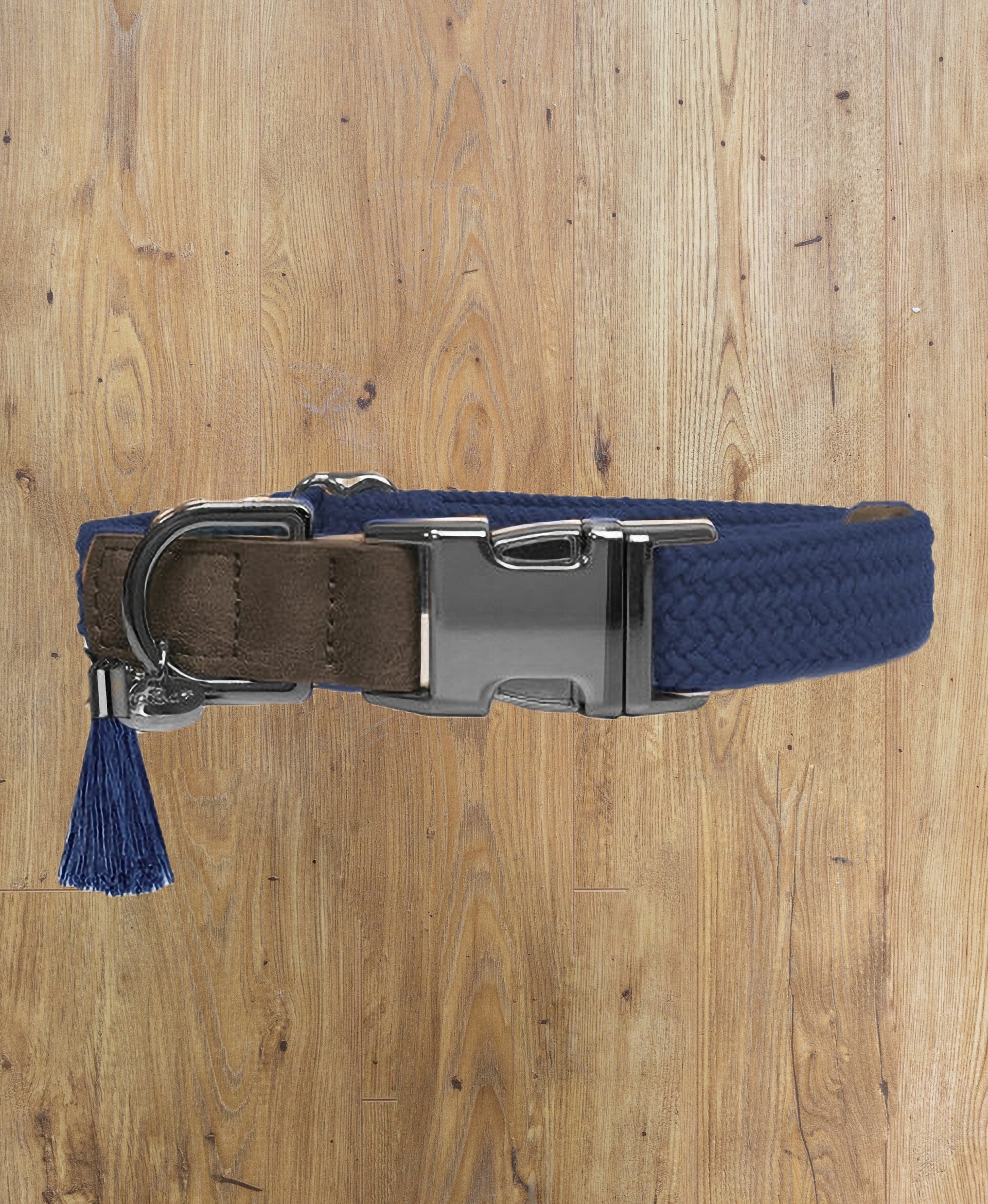MILK AND PEPPER KAYA COLLAR - 35-53 x 2.5cm BLUE/CAMEL/ROSE image 0