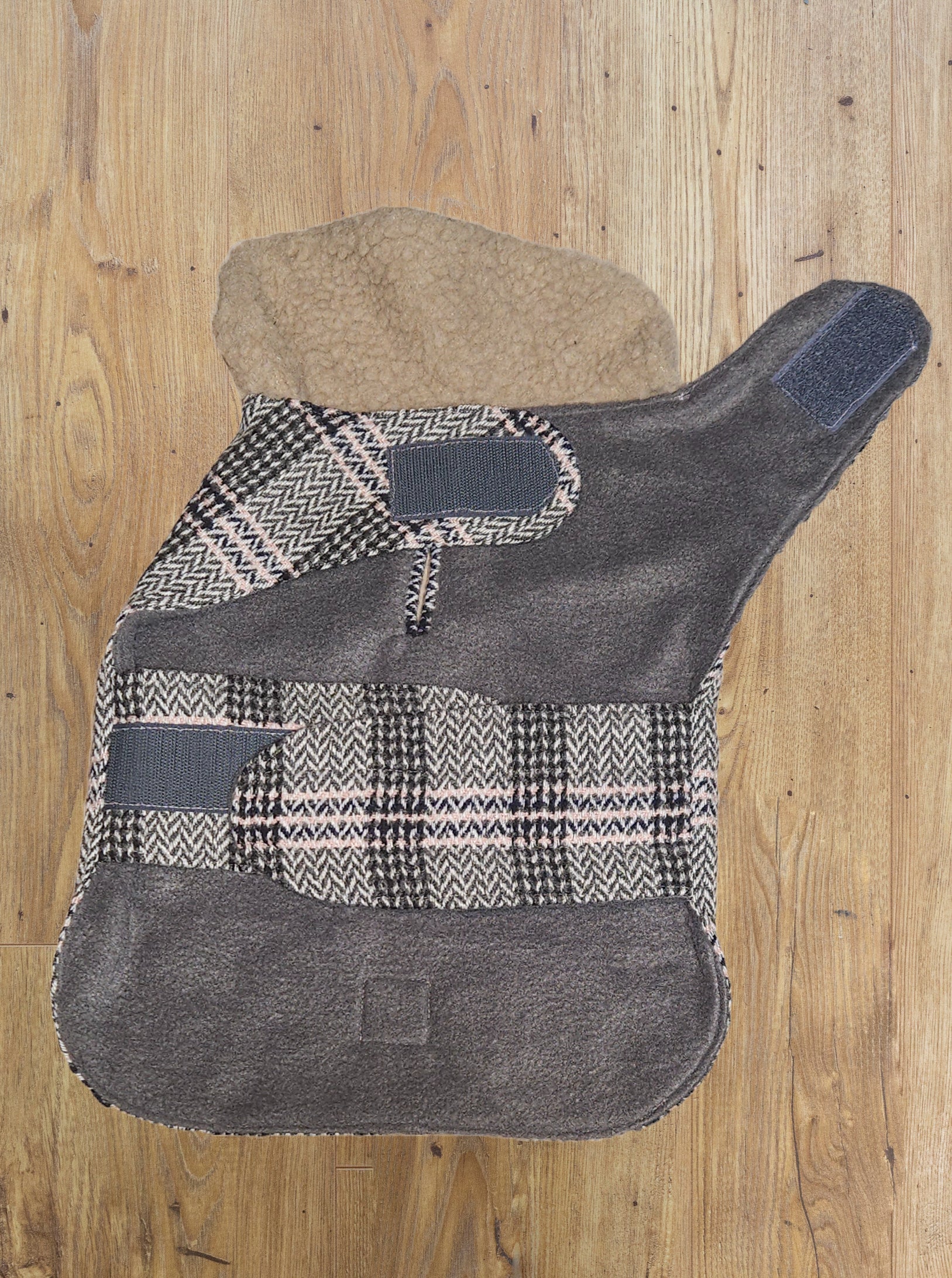 BLUE ATELIER GREY PINK CHECK COAT image 1