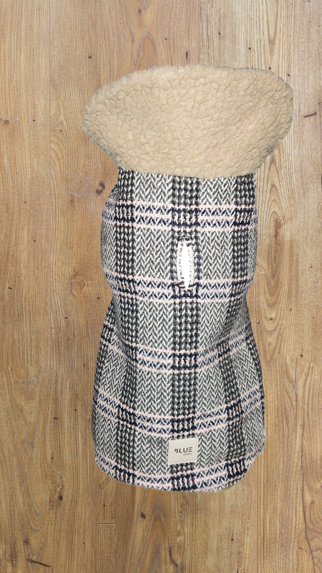 BLUE ATELIER GREY PINK CHECK COAT image 0