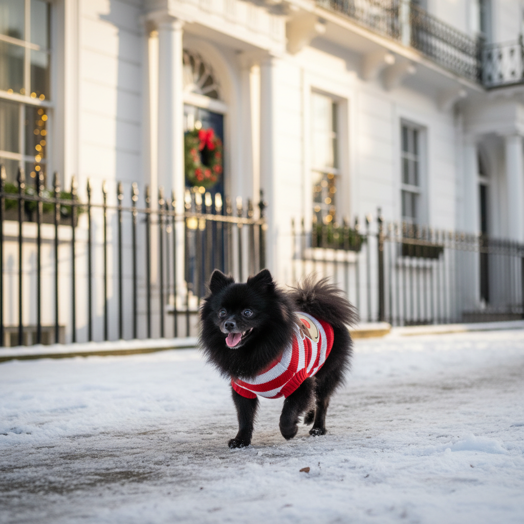 Black Pomeranian Christmas Jumper Belgravia