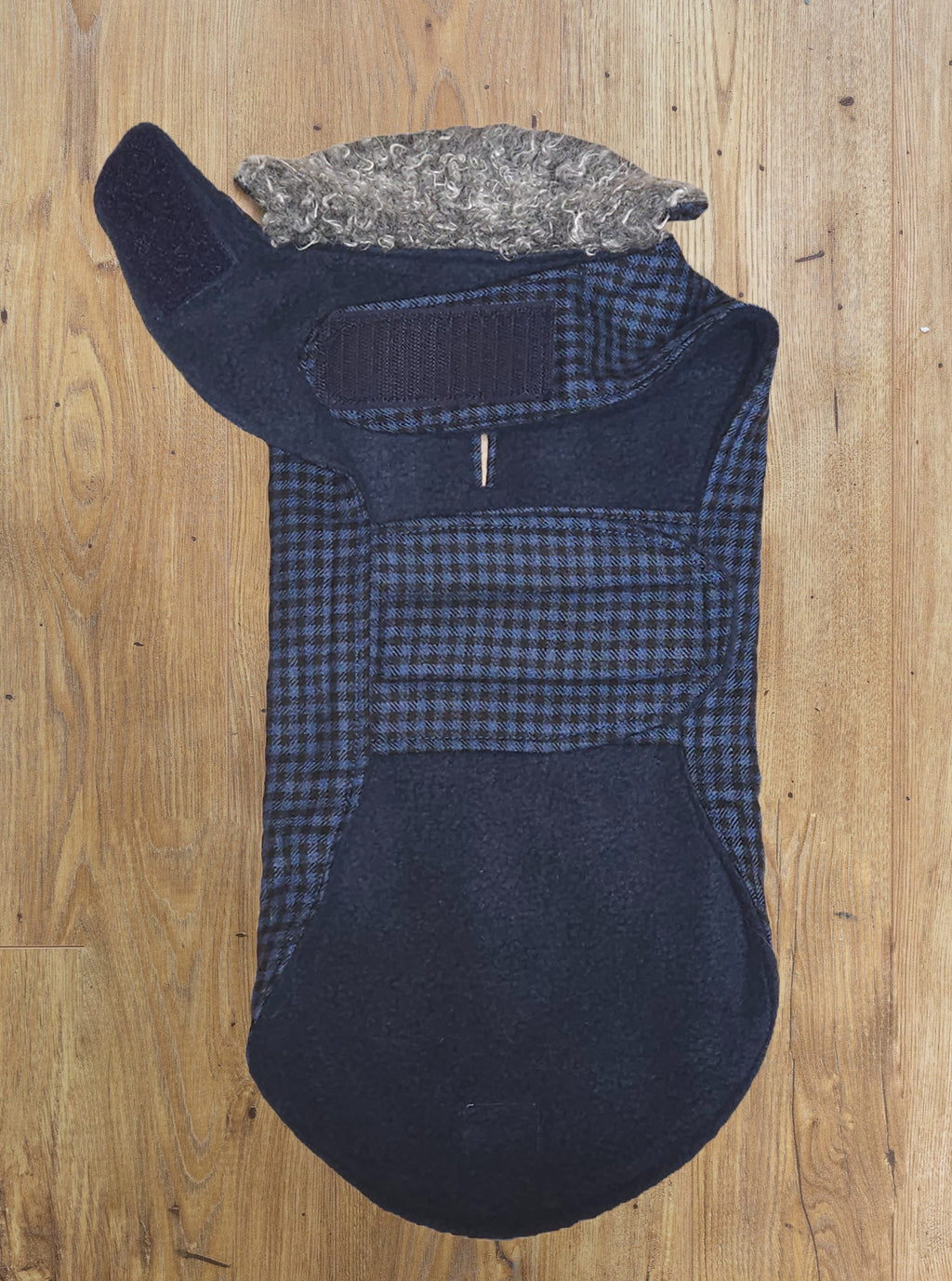 BLUE ATELIER CHECK FLEECED LINED FRENCHIE COAT image 3