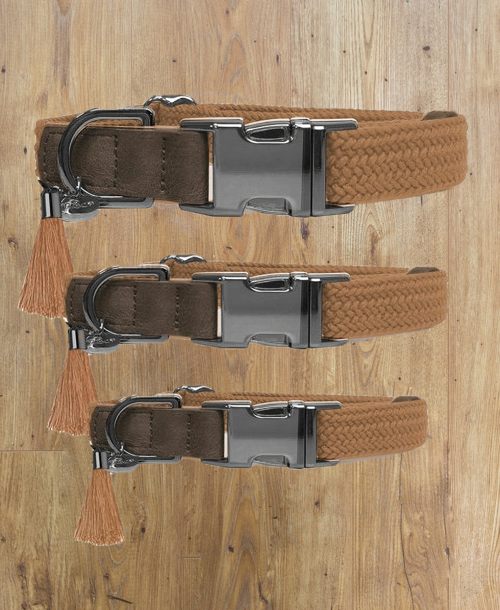 MILK AND PEPPER KAYA COLLAR - 35-53 x 2.5cm BLUE/CAMEL/ROSE image 5