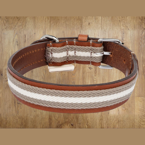 BUDDYS BASEBALL COLLAR - GREY LEATHER image 0