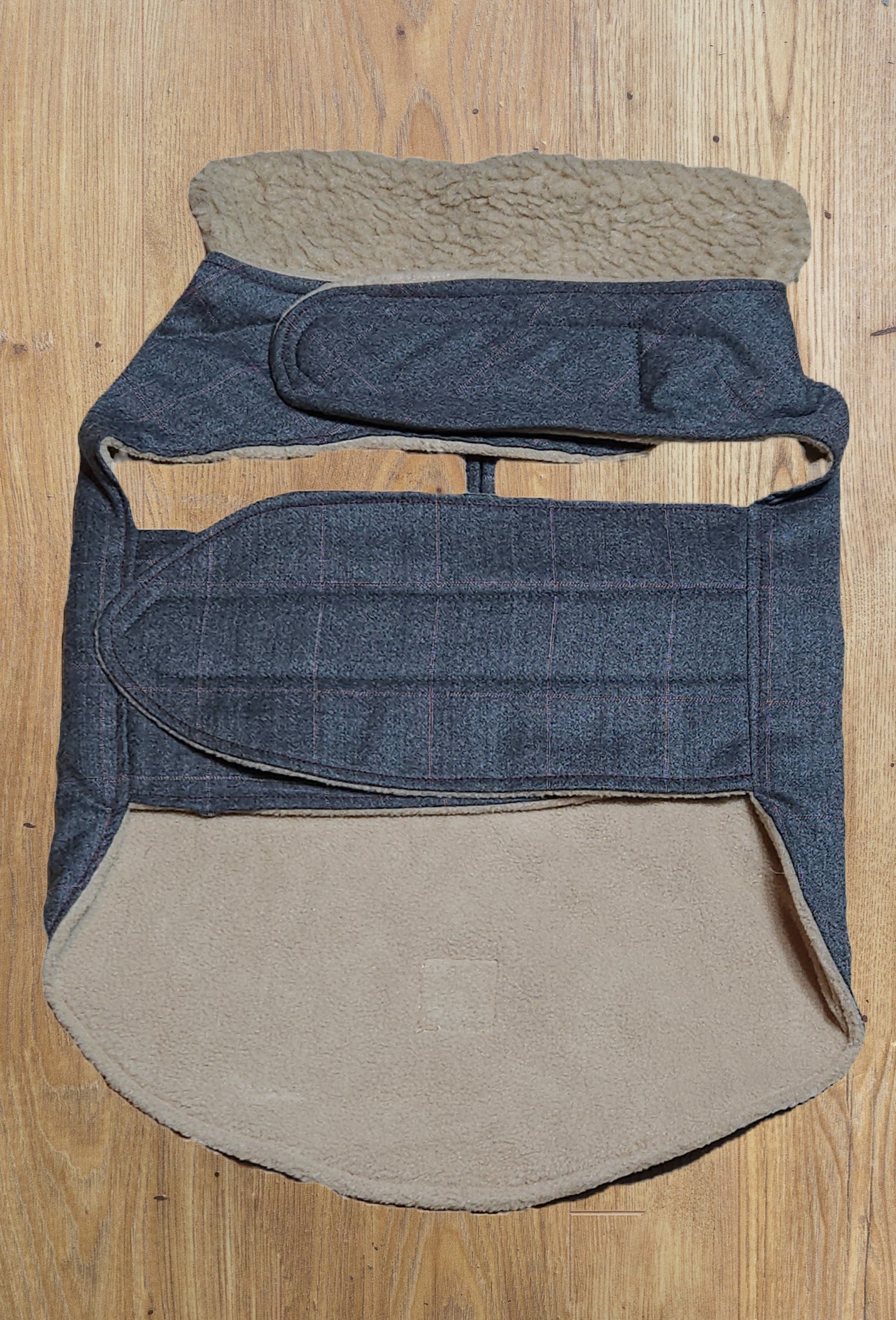 BLUE ATELIER GREY PINK CHECK COAT image 1