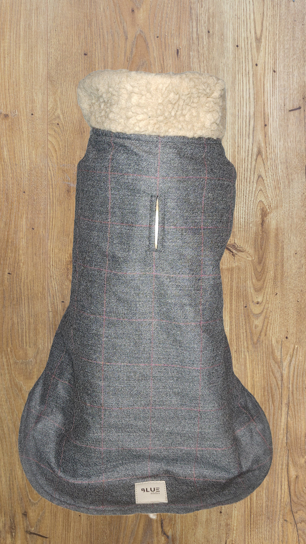 BLUE ATELIER GREY PINK CHECK COAT image 2