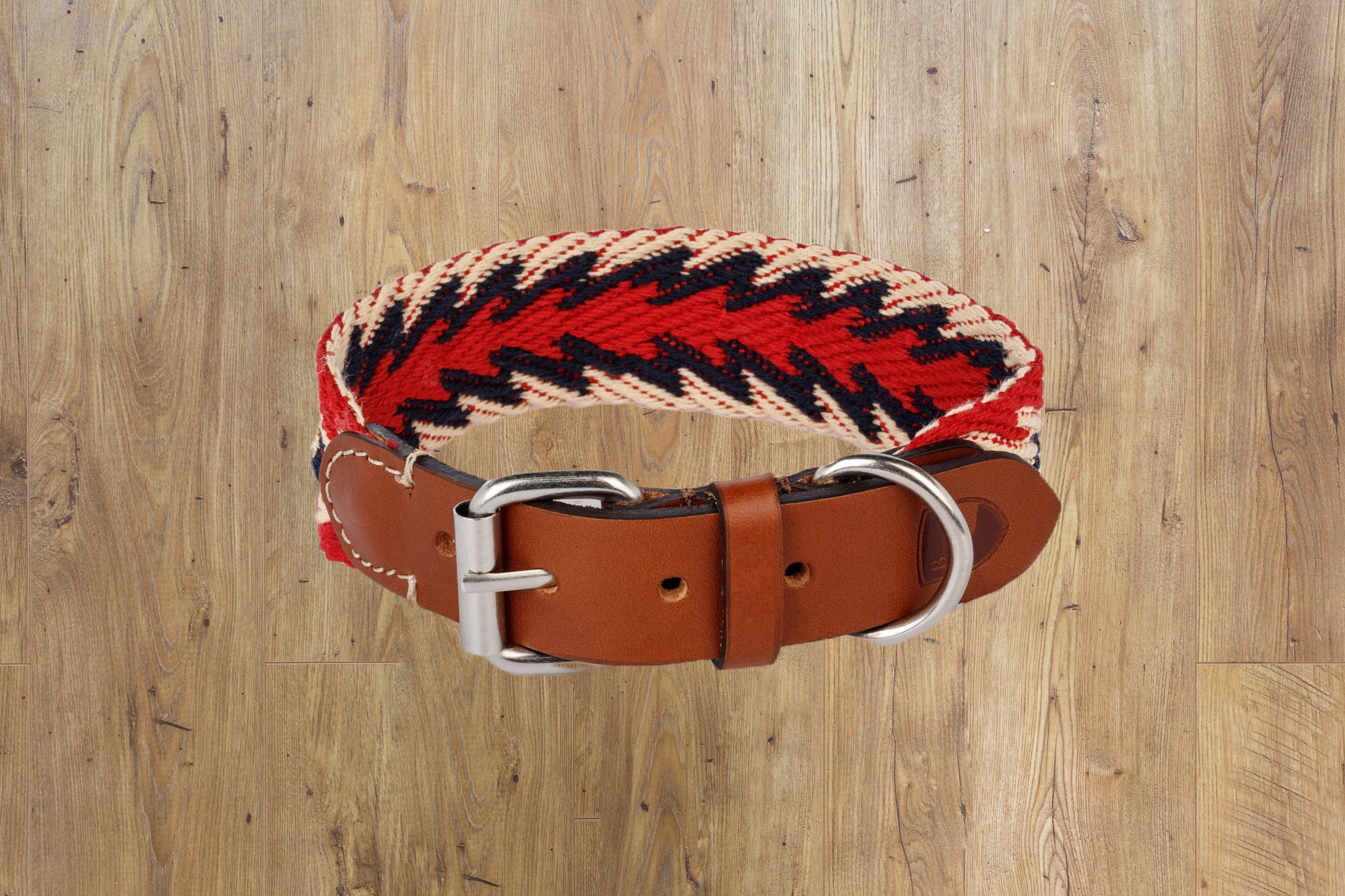 BUDDYS PERUVIAN ARROW RED DOG COLLAR - LARGE/XL image 0