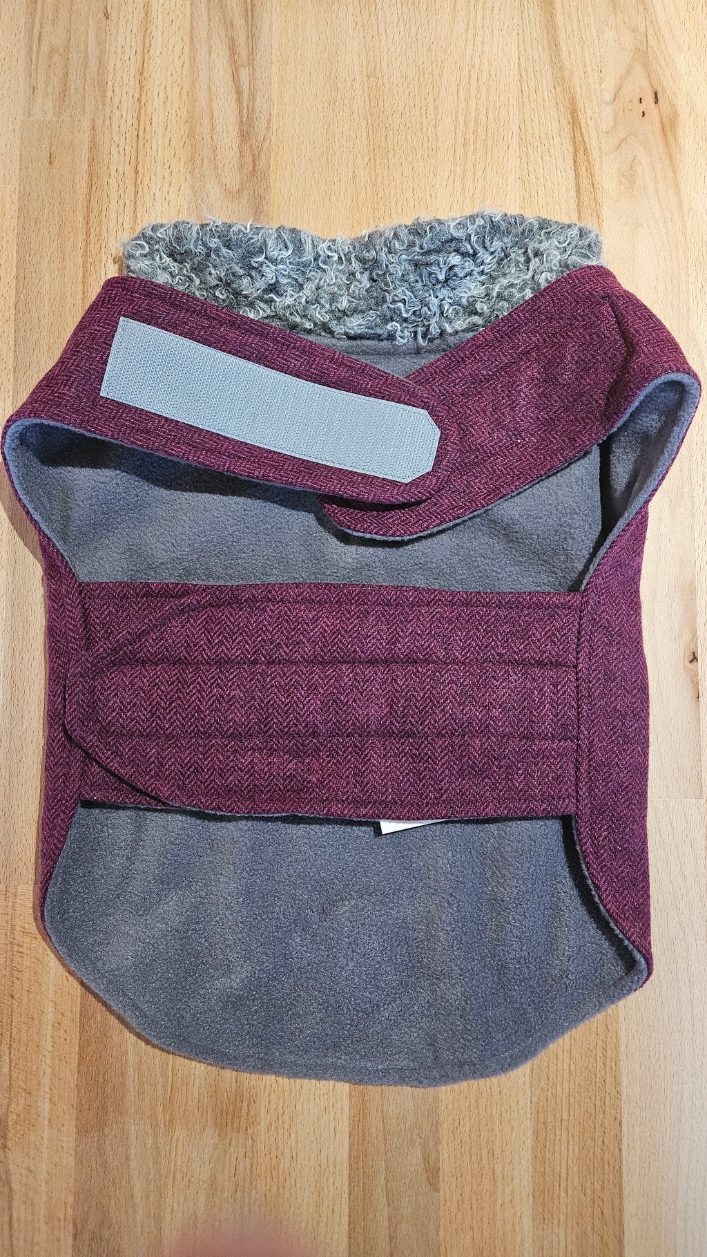 BLUE ATELIER MULBERRY AND GREY FRENCHIE COAT image 1