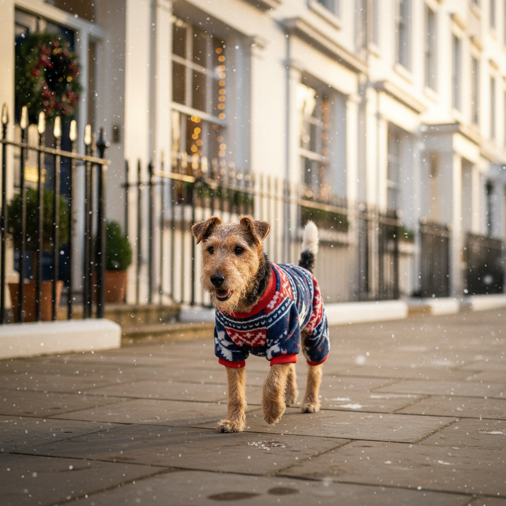 Wire-haired Fox Terrier Christmas Pyjamas Belgravia
